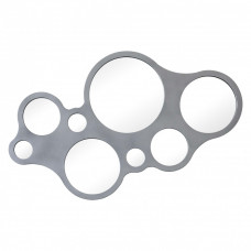 Зеркало декоративное в серебряной раме Round Eyes Silver 